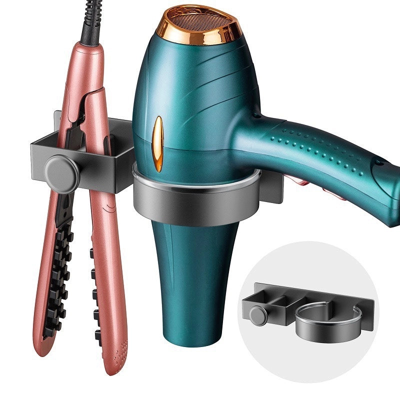 Minimalist Solid Color Aluminium Alloy Hair Dryer Rack