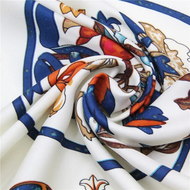 Spring And Autumn New Annunciation Bird Printing 90cm Square Scarf