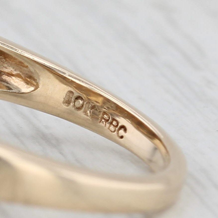 0.65ctw Diamond Cluster Bypass Ring 10k Yellow Gold Size 7
