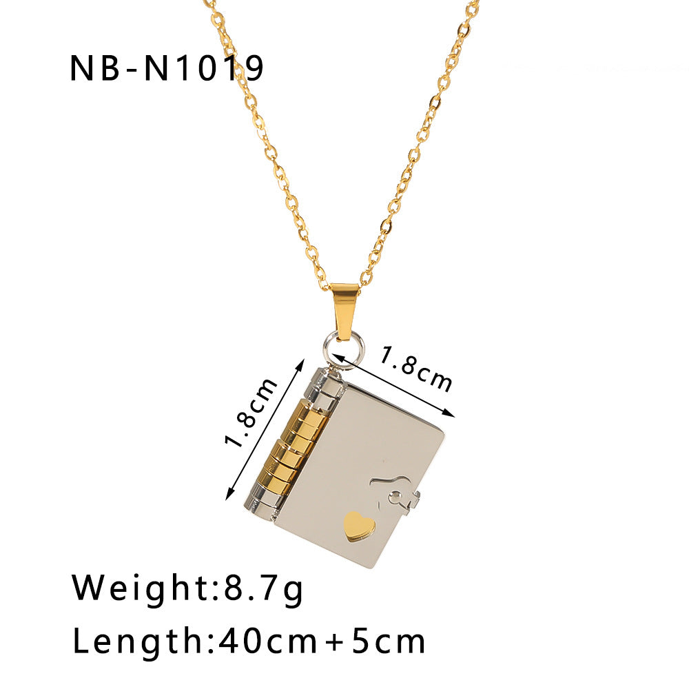 Heart Geometric Stainless Steel Electroplating Necklaces