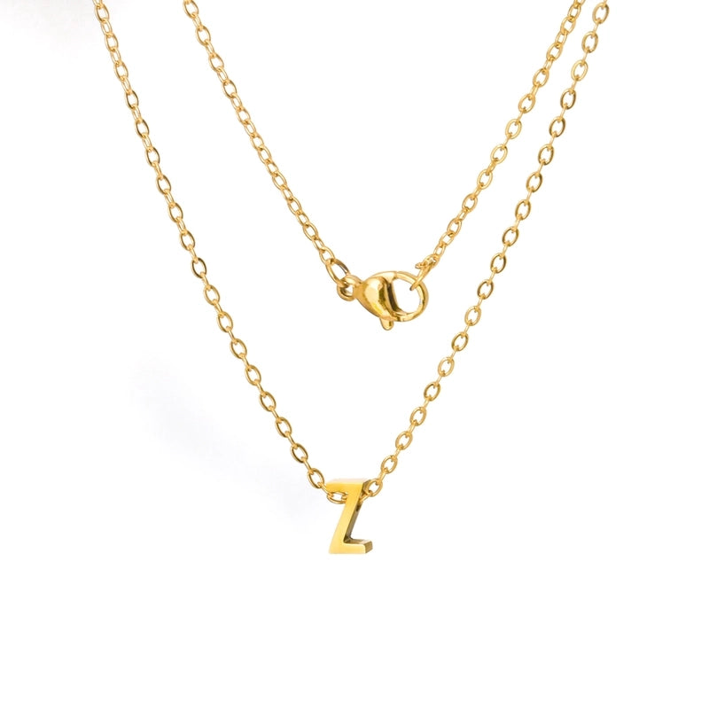 Titanium Steel Minimalist Plating Letter None Necklace