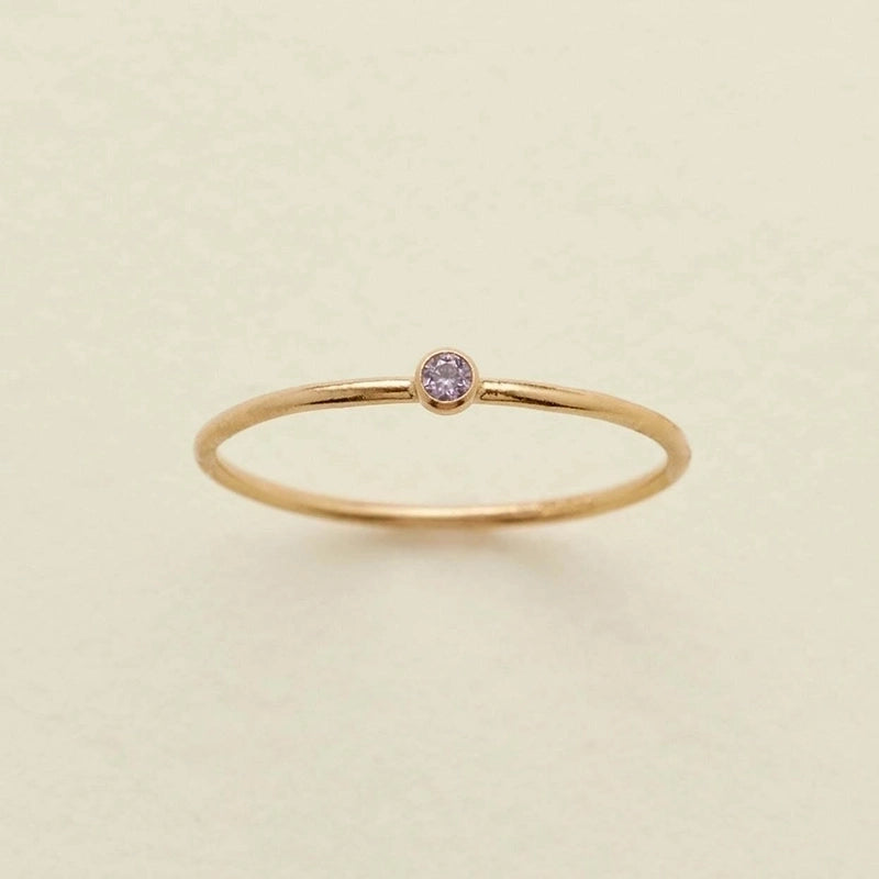 304 Stainless Steel Gold Plated Retro Plating Inlay Solid Color Zircon Rings