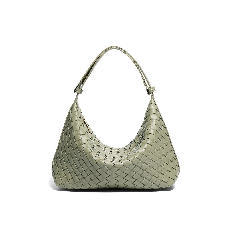 Women's Medium Pu Leather Solid Color Elegant Streetwear Dumpling Shape Zipper Shoulder Bag
