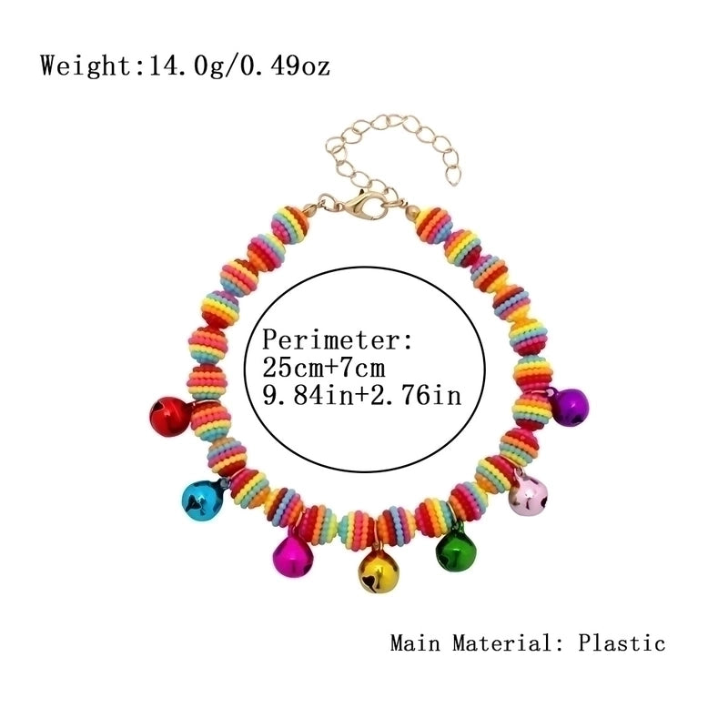 IG Style Cute Plastic Christmas Bell Beaded Pet Collar