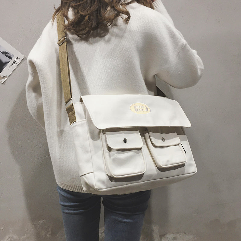 Pastel canvas crossbody bag KF908056