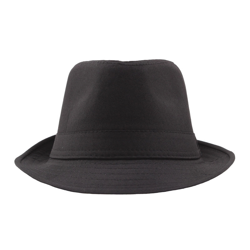 Unisex Basic Minimalist Solid Color Crimping Fedora Hat