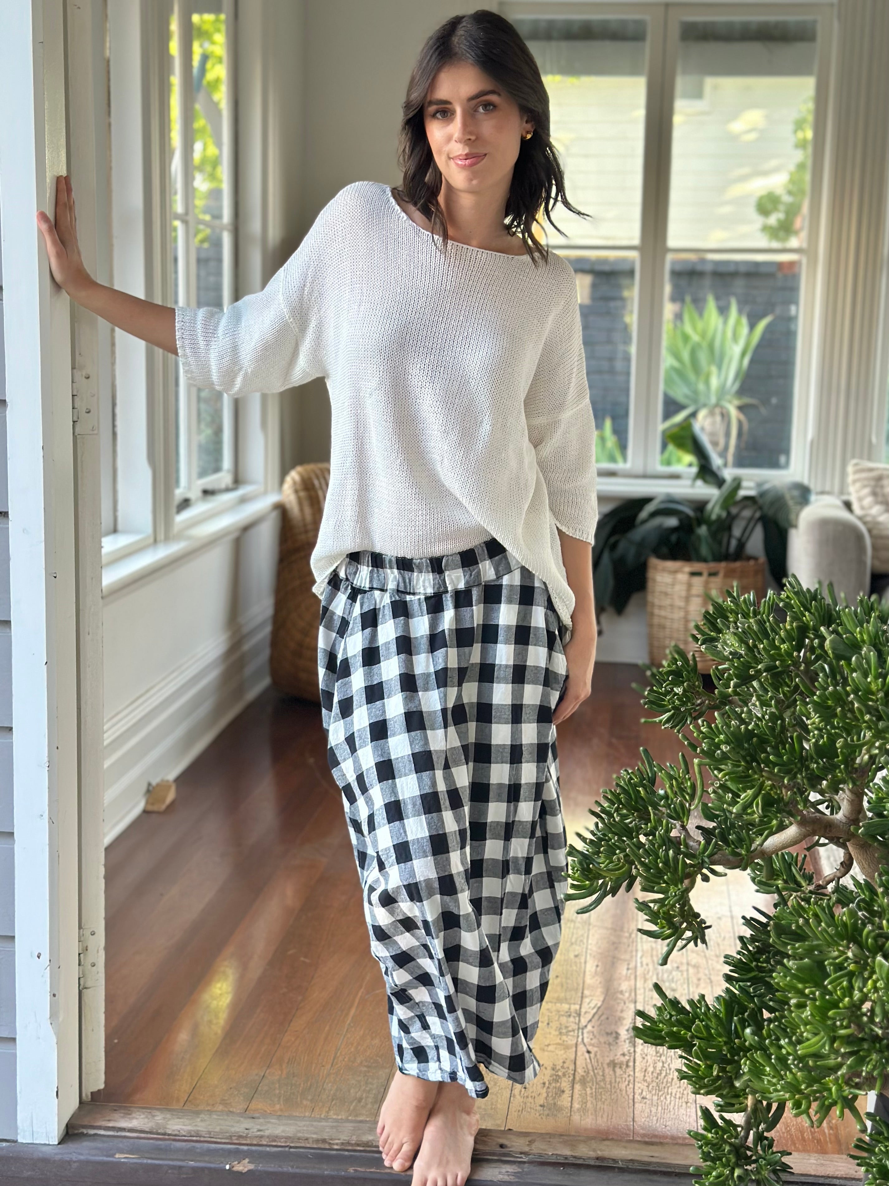 lana skirt - black check