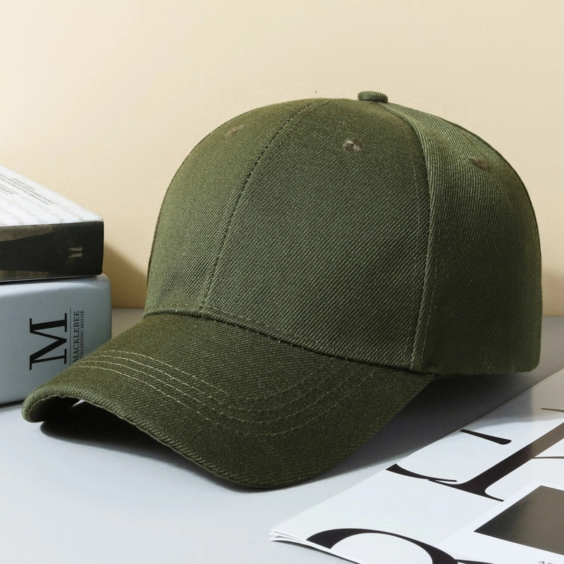 Hat Spring And Autumn New Solid Color Printable Logo Advertising Hat Sunscreen Cap Sports Baseball Cap Light Plate Cap