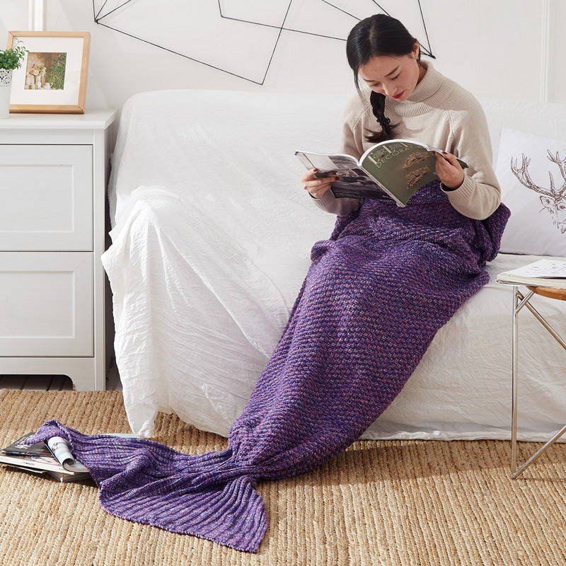 Knitted Mermaid Blanket