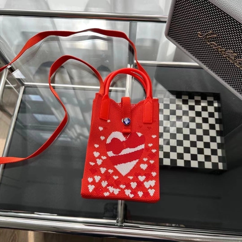 Women's Mini Polyester Geometric Floral Streetwear Square Buckle Crossbody Bag