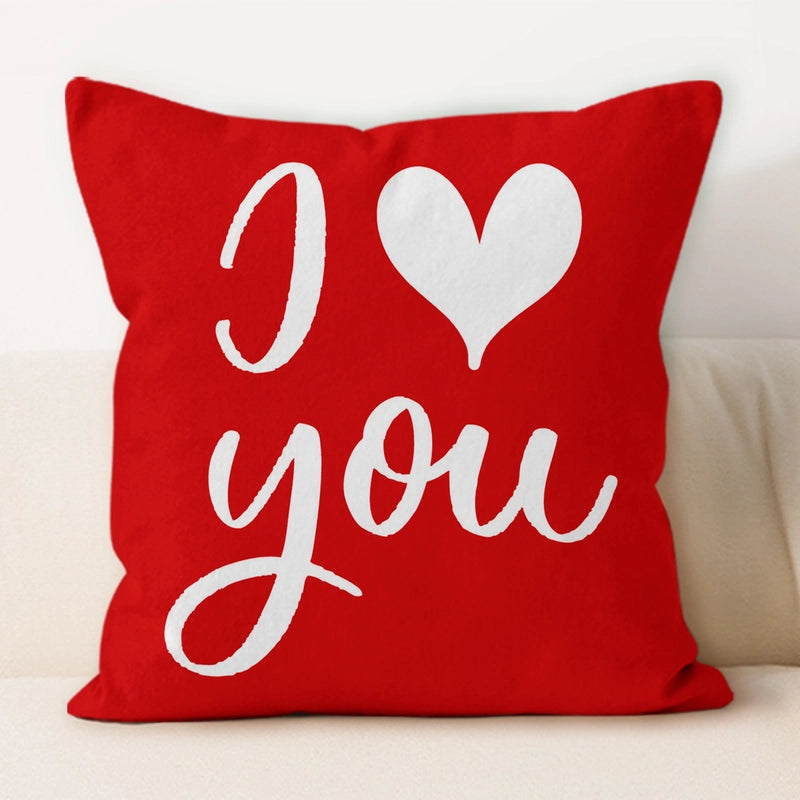 Valentine'S Day Minimalist Letter Plush Throw Pillow Pillow Cases Couch & Sofa Decor