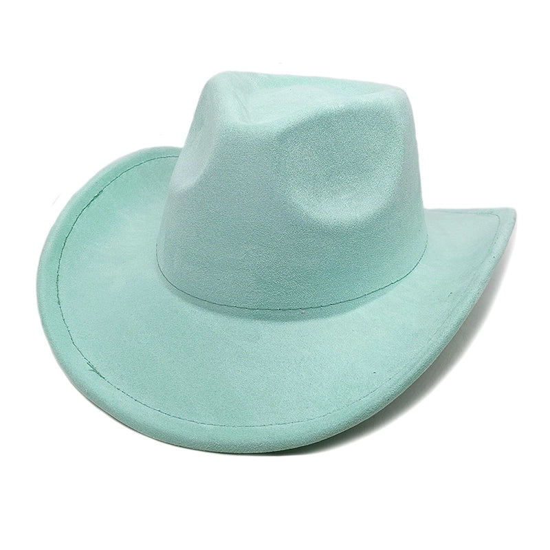 Women's Classic Style Solid Color Flat Eaves Fedora Hat