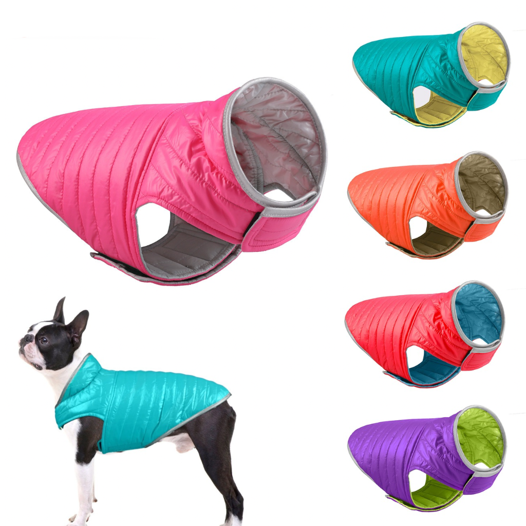 Reflective Fleece Reversible Dog Cat Jacket