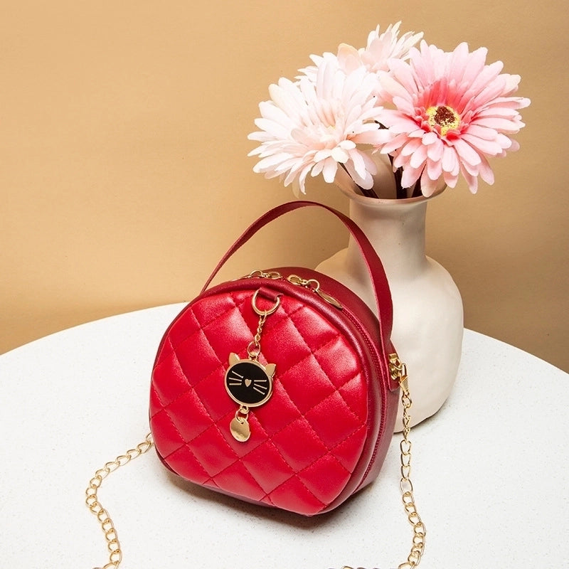 Women's Small All Seasons Pu Leather Streetwear Circle Bag