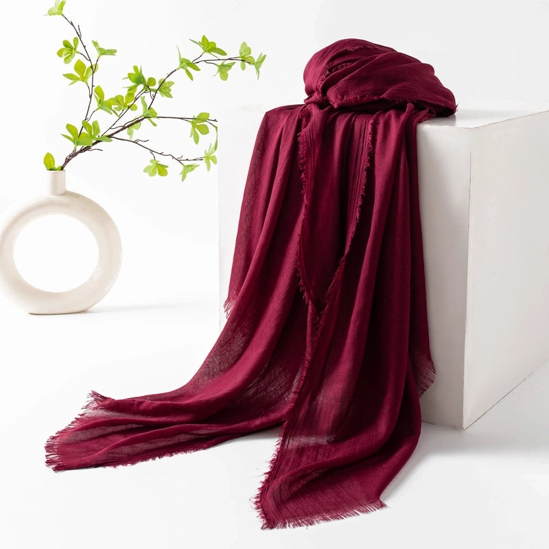 New Summer Solid Color Simple Scarf Commuter Sunscreen Shawl Scarf Women's High-grade Scarf Scarf Scarf