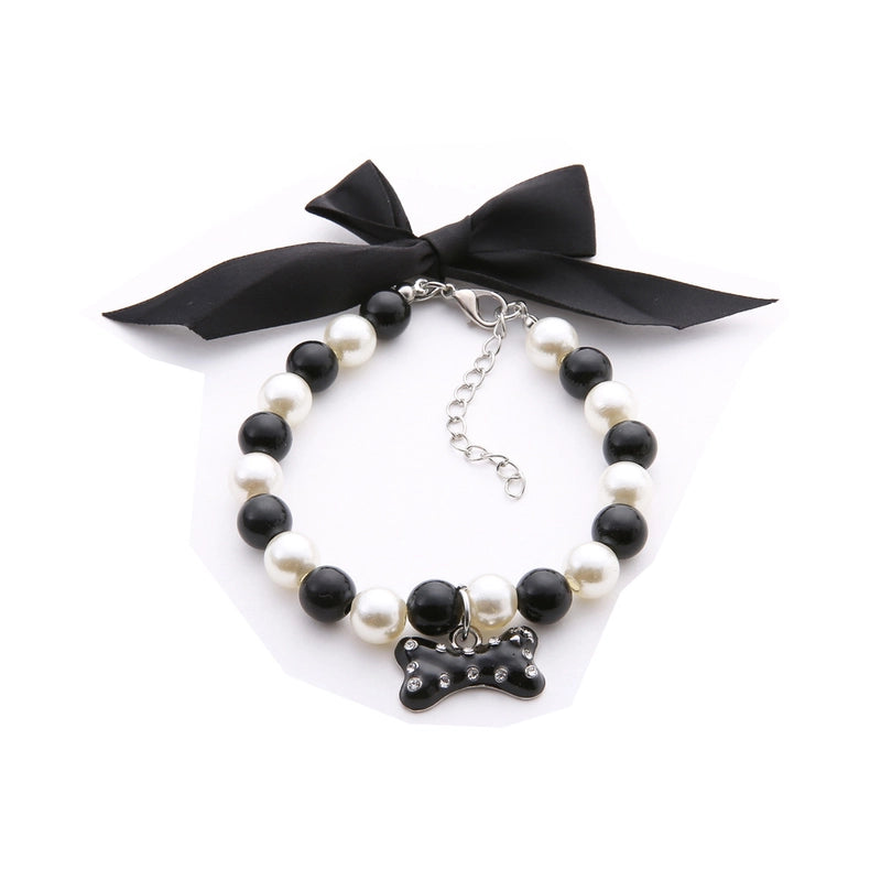 Cute Sweet Imitation Pearl Color Block Pet Collar