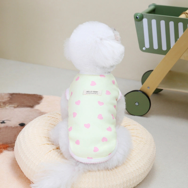 Casual Polyester Heart Shape Pet Clothing
