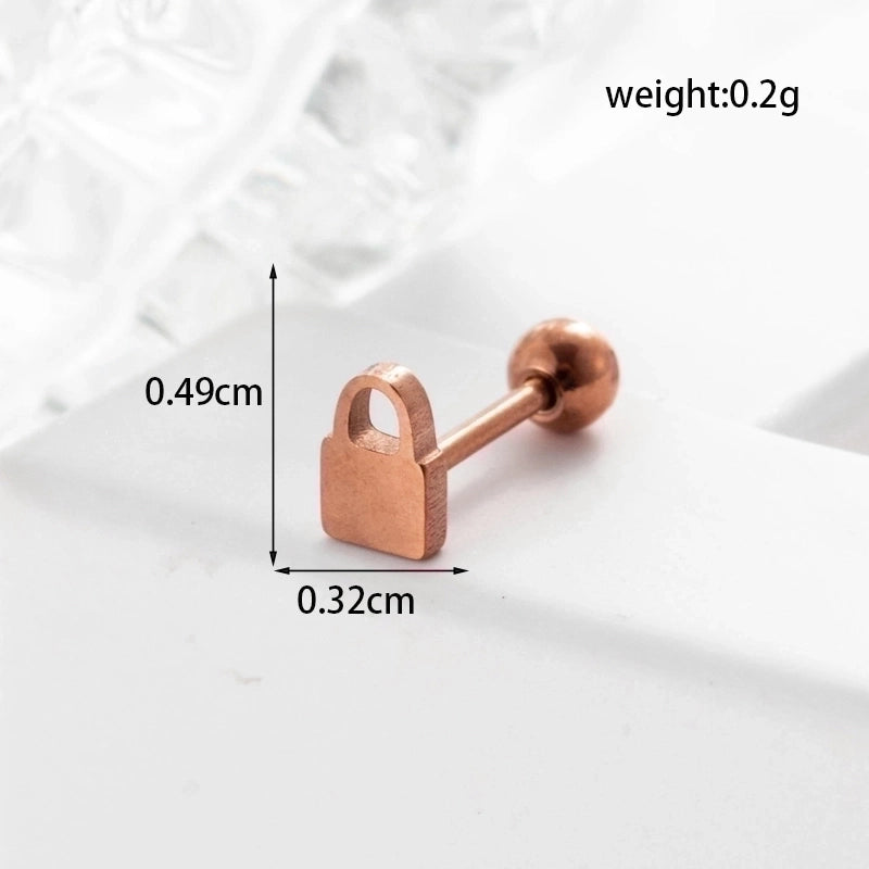 Ear Cartilage Rings & Studs Geometric 316L Stainless Steel  Plating