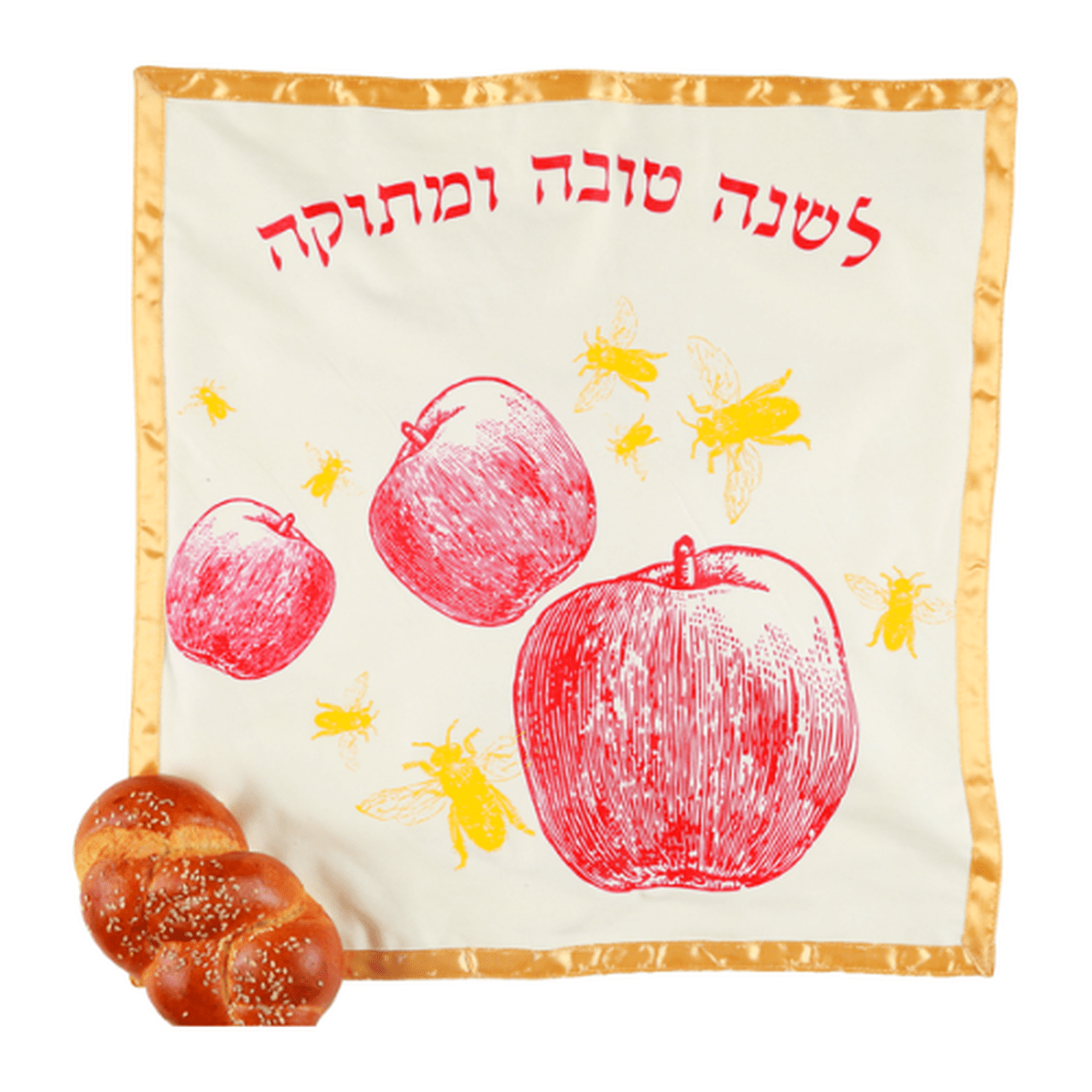 Apples and Bees Challah Cover