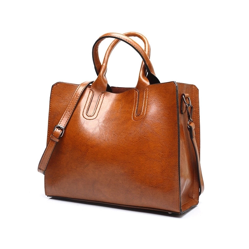 Women's Large All Seasons Pu Leather Solid Color Fashion Square Zipper Handbag