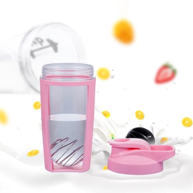 Premium Quality 600ml Protein Shaker Bottle with Whisk Mixing Ball for Outdoor and Sports