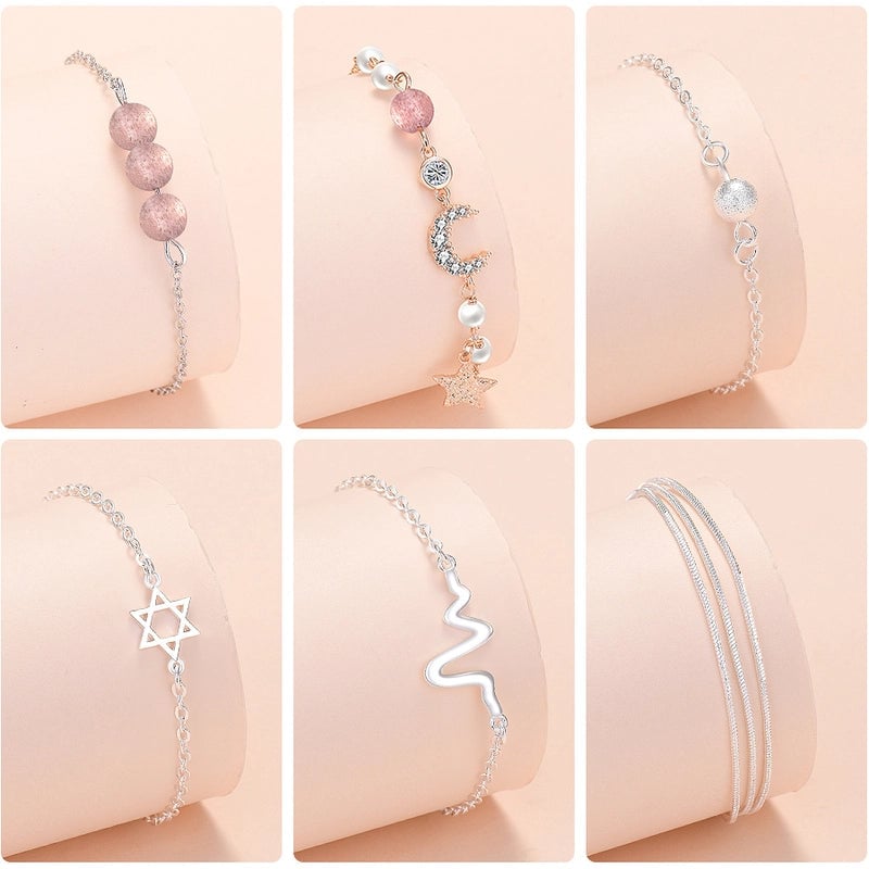 Fashion Geometric Star Heart Shape Copper Plating Bracelets 1 Piece