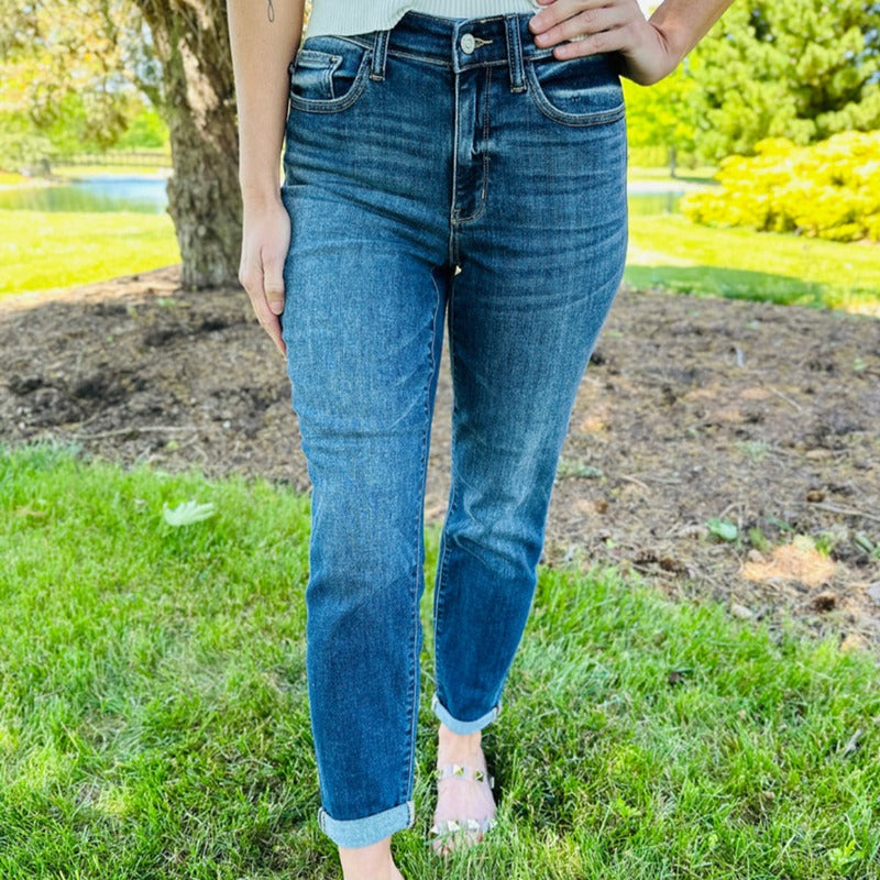 Cuffed Stretchable Jeans