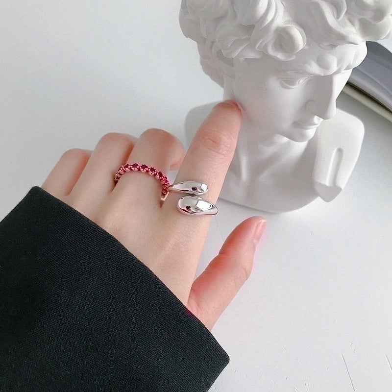 Copper Solid Color Solid Color Open Rings