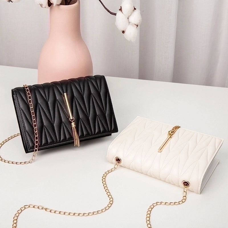 Fashion Women's Crossbody Small Square V Pattern Plaid Pillow Bag