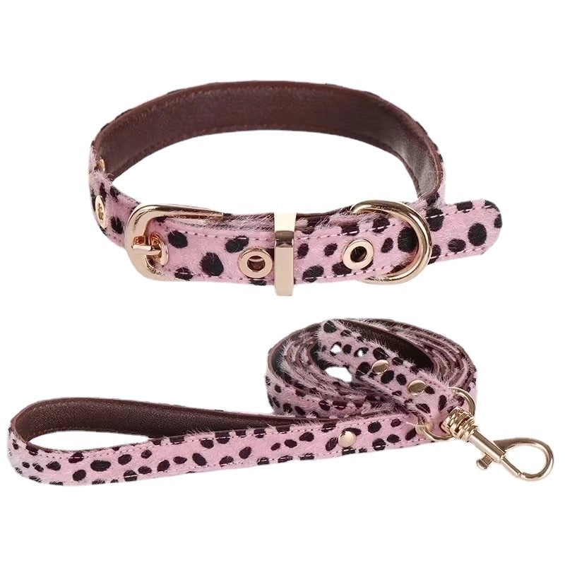 Mohair Leopard Pet Collar