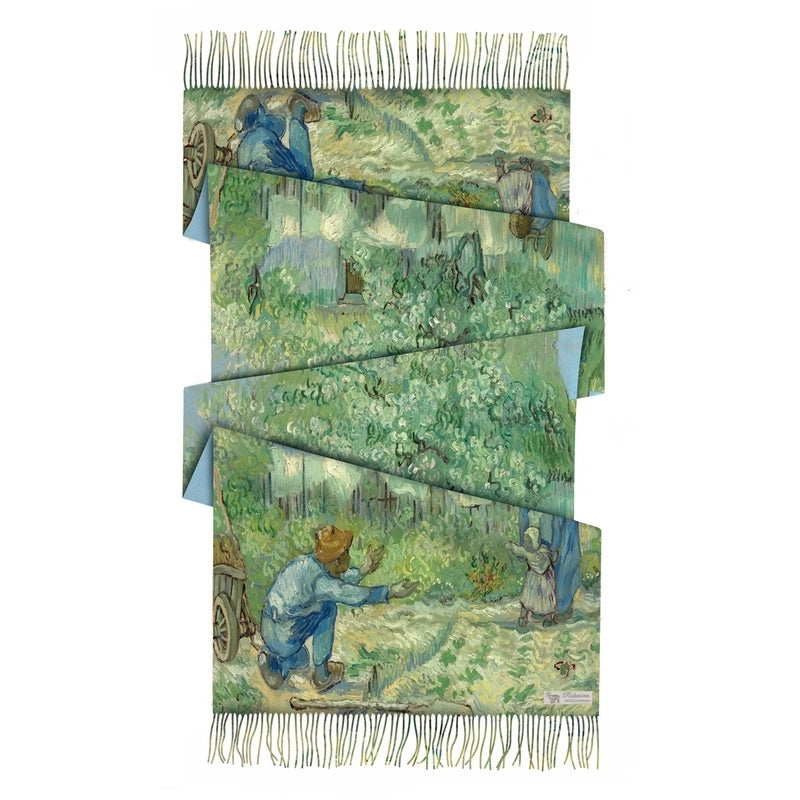 Women's Retro Oil Painting Polyester Silk Scarves