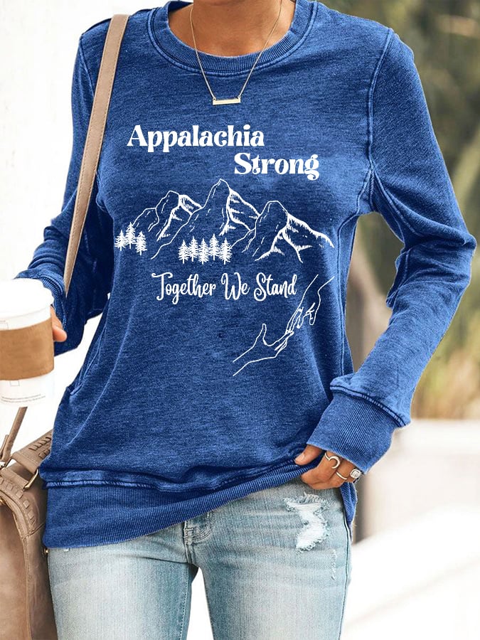 Women's Appalachia Strong Printed Casual Sweatshirt