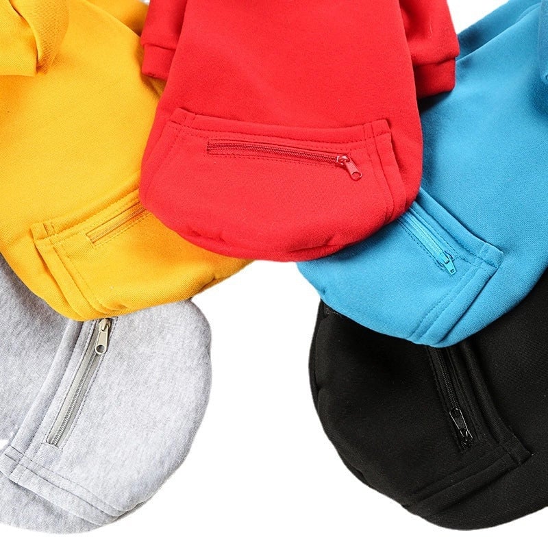 Autumn And Winter Small. Medium And Large Dog Zipper Pocket Dog Dog Clothes Cat Sweater Teddy Bo Meifa Pet Supplies