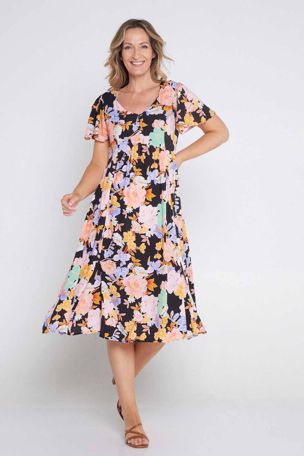 Dress - Peachy Floral