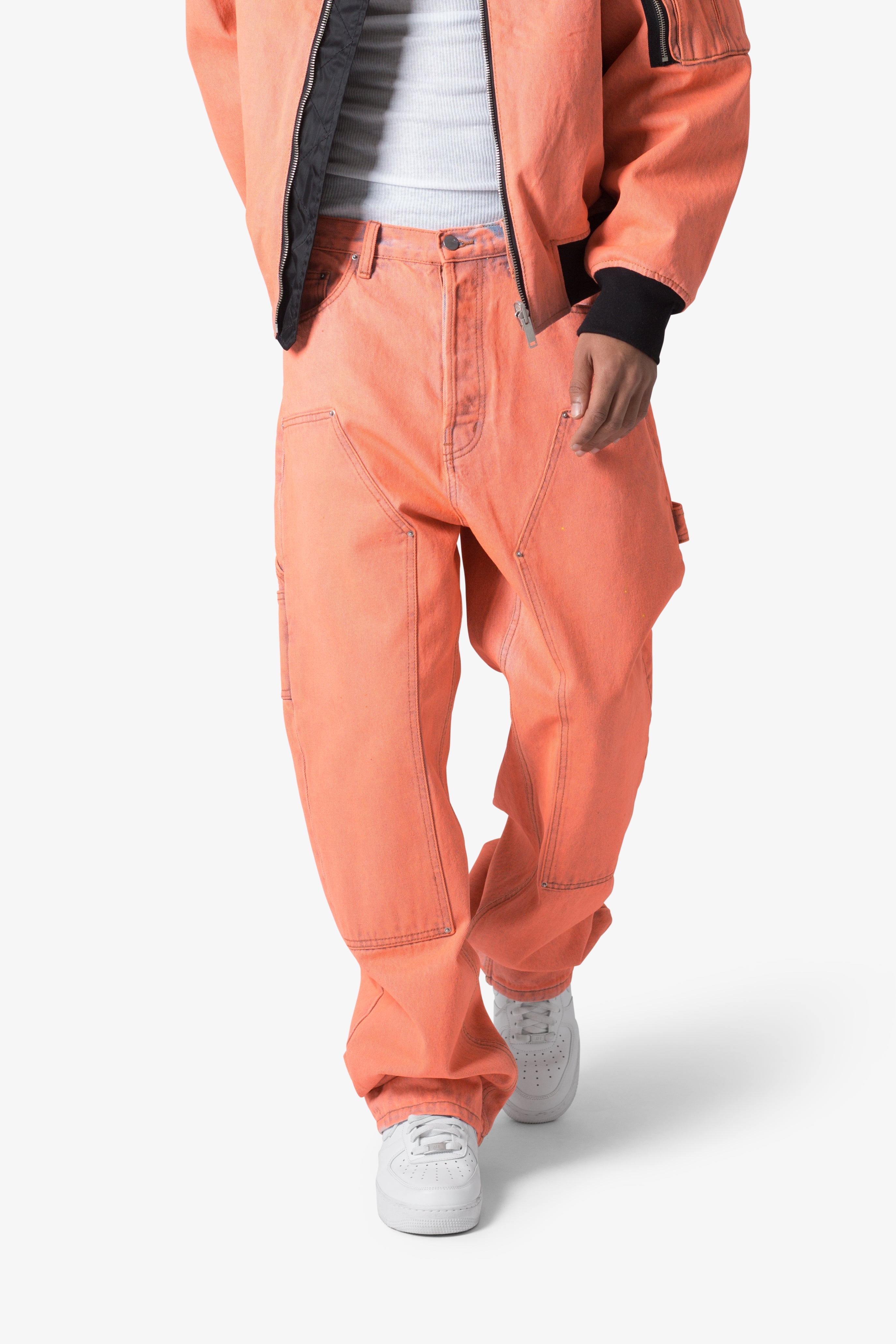 Ultra Baggy Double Knee Denim - Orange