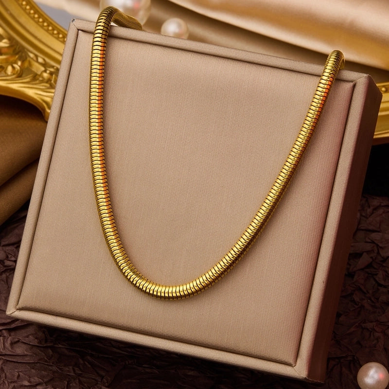 Elegant Minimalist Geometric Flower Bow Knot Titanium Steel Plating Pendant Necklace