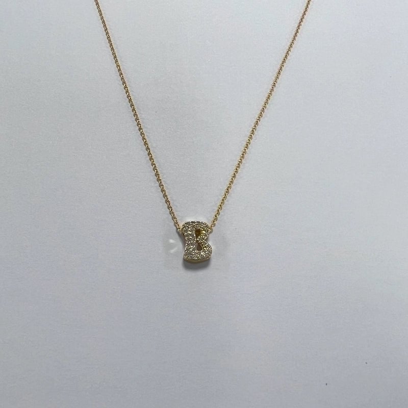 Minimalist Letter Copper Zircon Necklace In Bulk