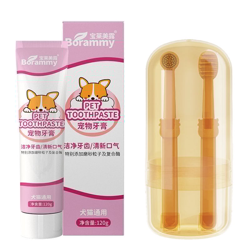 Pet Toothbrush with Tongue Scraper