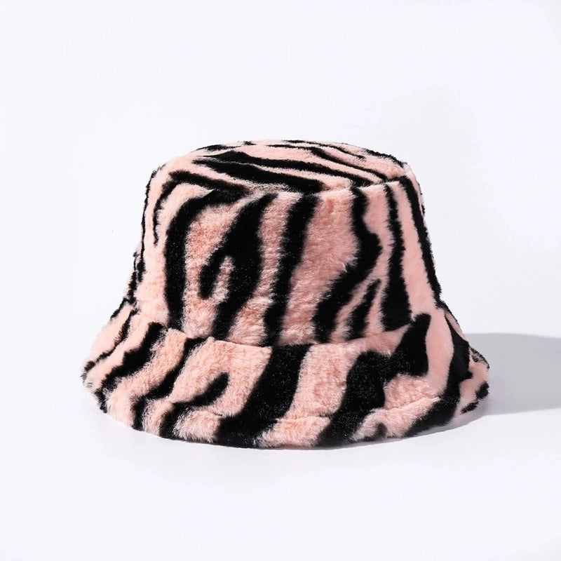 Women's Retro Color Block Big Eaves Bucket Hat