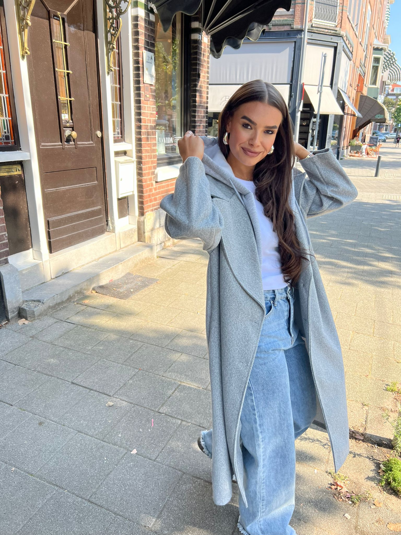 Trenchcoat Hoodie Grey