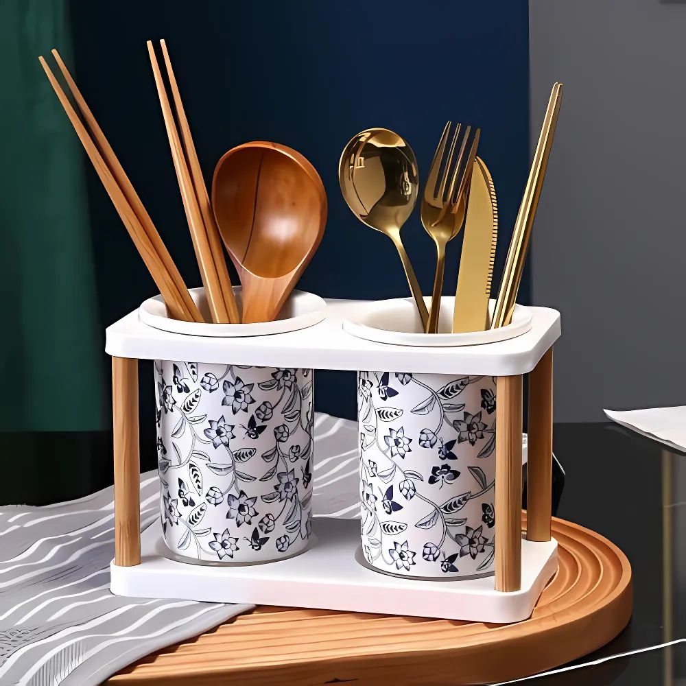 Bloomfield Ceramic Utensil Holder Crock