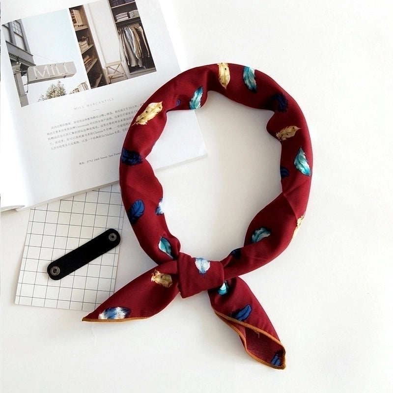 Unisex Sweet Stripe Silk Scarf
