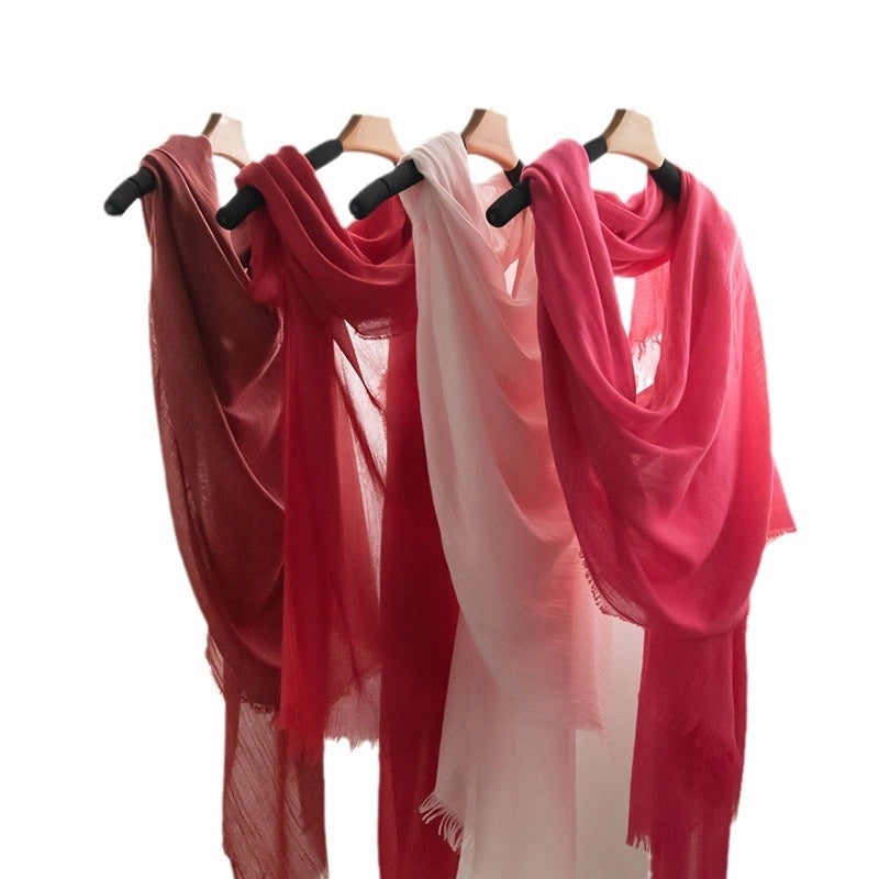Spring And Summer New Solid Color Thin Scarf High Sense Female All-Matching Long Air Conditioning Shawl Sunscreen Scarf Scarf