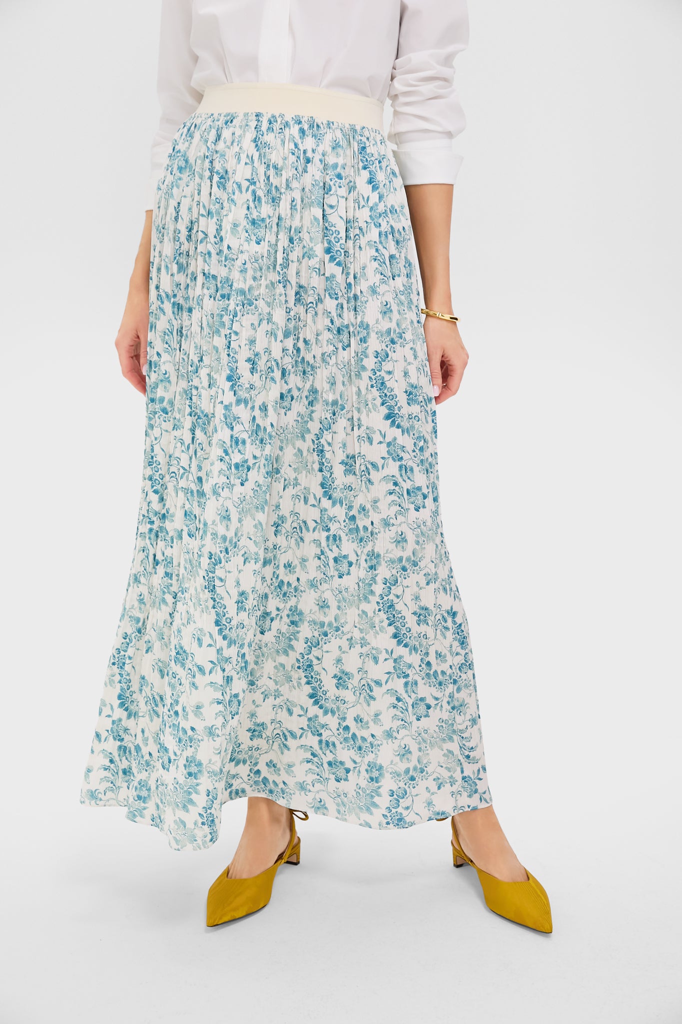 Jardin De Fleurs Plisse Crinkle Terra Skirt