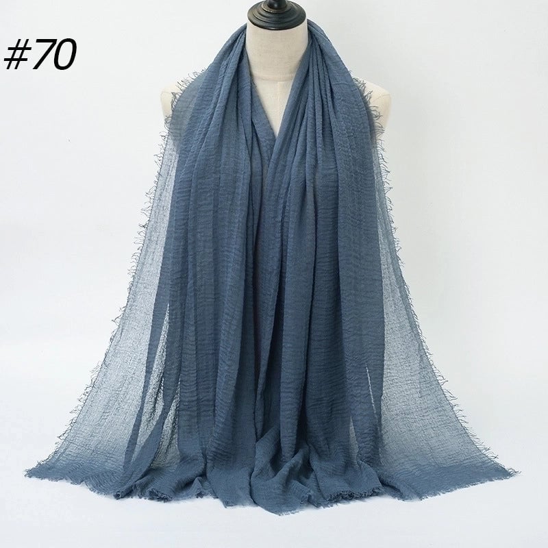 20 Pieces Fashion Solid Color Cotton Pashmina Scarves