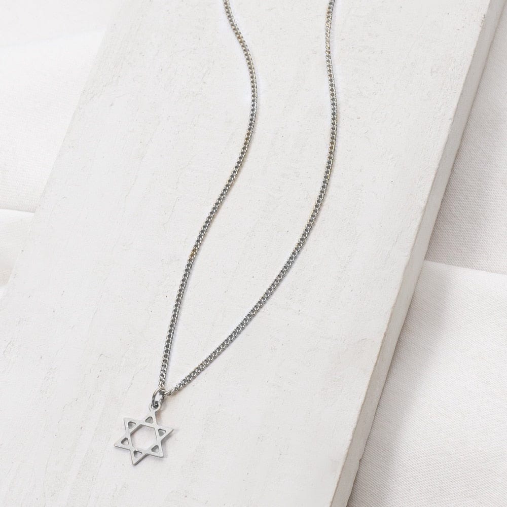 Tiny Star of David Necklace - Silver