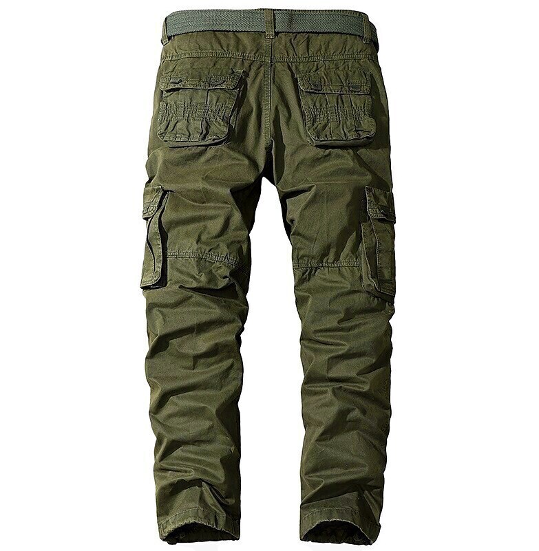 5-PACK  Men's Cargo Pants Trousers Work Pants Multi Pocket 6 Pocket Plain Comfort Breathable Casual Daily Streetwear Cotton Blend Sports Fashion ArmyGreen Black Micro-elastic