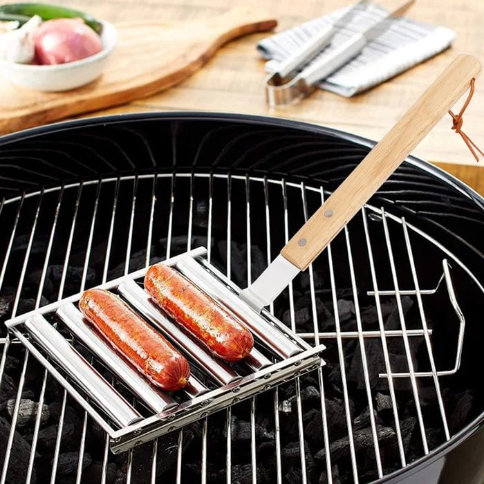 🔥Hot Sale 49% Off –Hotdog Roller Stainless Steel Sausage Roll Rack