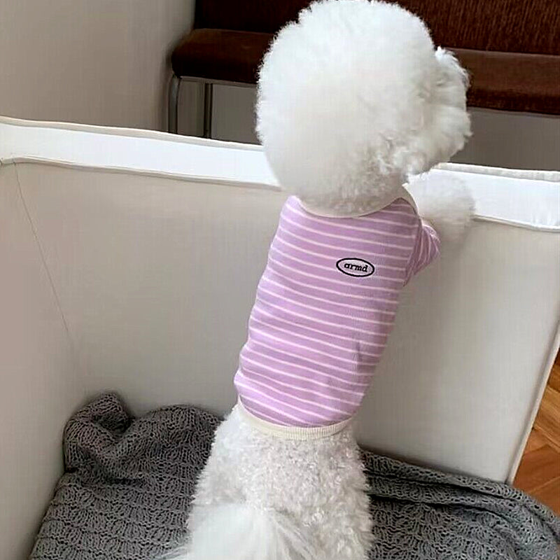 Casual Striped Dog Cat Sweatshirt