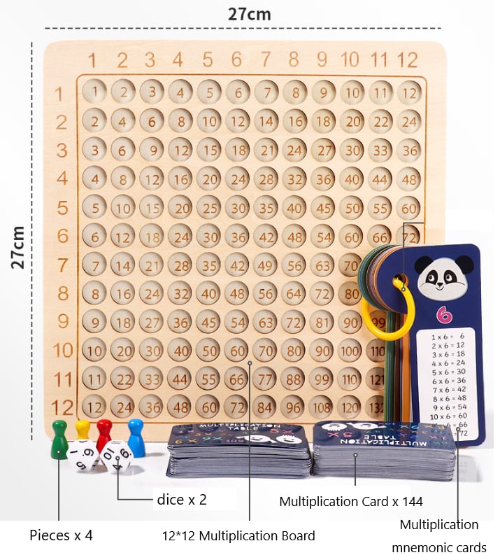 💥  Promotion- SAVE 48% OFF- Wooden Multiplication Board Game - BUY 2 GET EXTRA 10 % OFF & FREE SHIPPING!